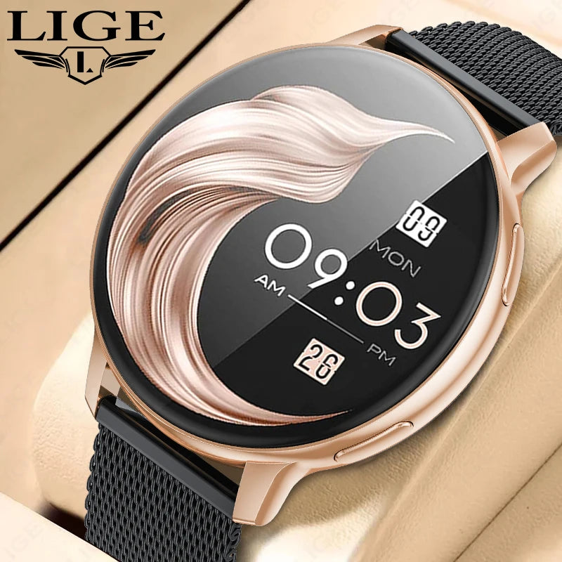 LIGE Bluetooth Call Smartwatch (Steel) – Heart Rate & Fitness Tracker (Android & iOS)